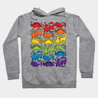 Rainbow Dinosaurs Hoodie